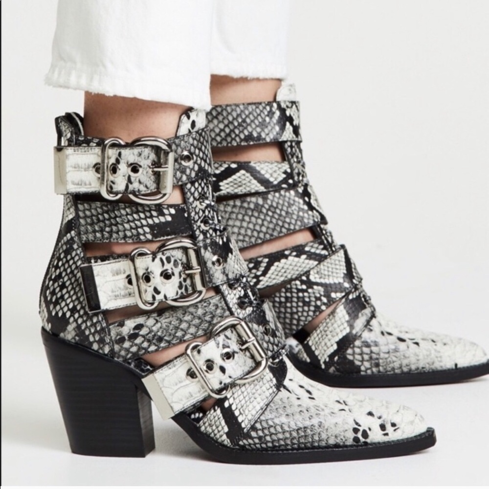 Jeffrey Campbell Snake Caceres Booties